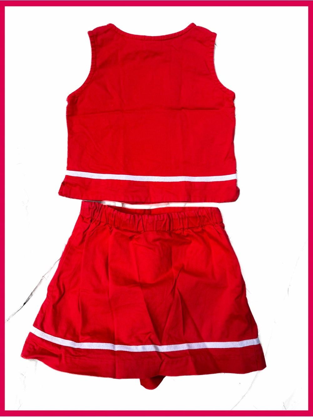 Hartstrings 2 pc set 5 red white vintage boutique shirt skort skirt retro girl - Picture 2 of 6